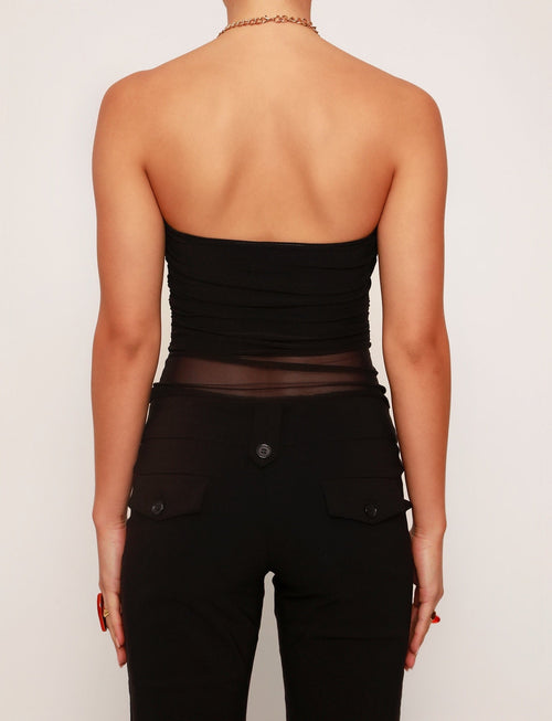 TUBE TOP - ZWART